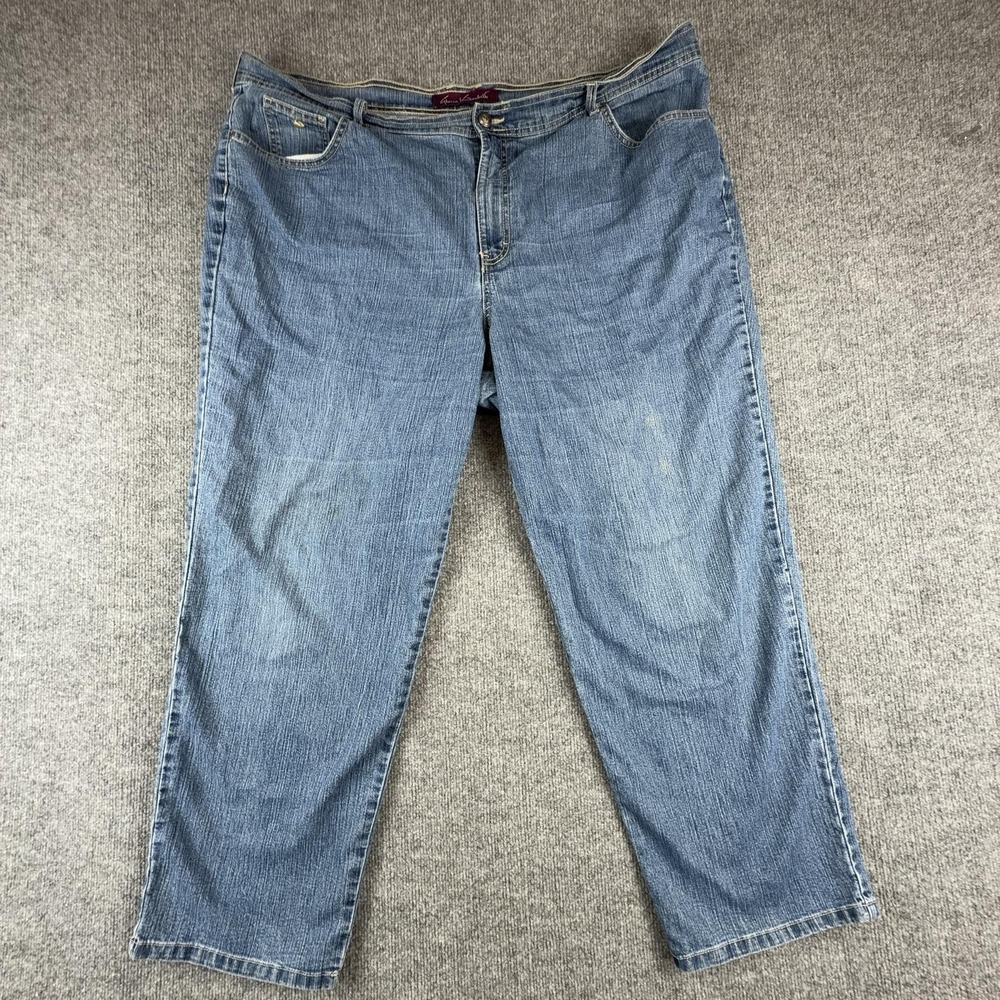 Gloria Vanderbilt Jeans Womens 24W Light Wash High Rise Relaxed Straight Stretch